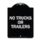 Signmission No Trucks or Trailers Heavy-Gauge Aluminum Architectural Sign, 24" H, BS-1824-23556 A-DES-BS-1824-23556 - alternate 1